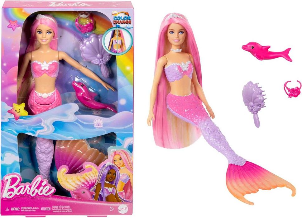 Лялька Барбі русалока Кольорова магія Barbie Dreamtopia Mattel HRP97