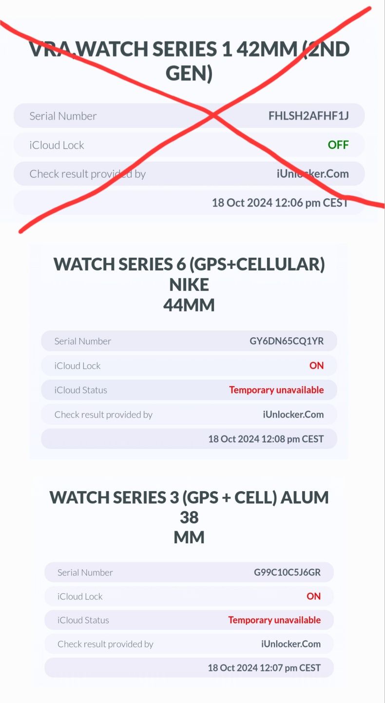 Zestaw Apple Watch 6/3 - uszkodzone