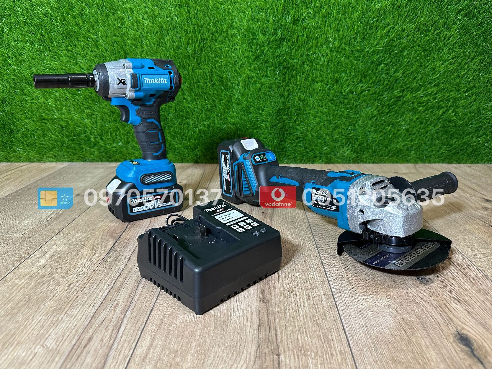 Набір 2в1 Makita Болгарка DGA504BL Гайковерт DTW650BL 36V 8Ah в кейсі