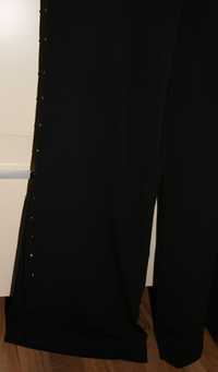 Spodnie nowe damskie GLORIA, 44, rozszerzane nogawki z diamencikami