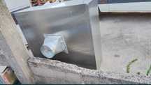 Cúpula de exaustor industrial em inox