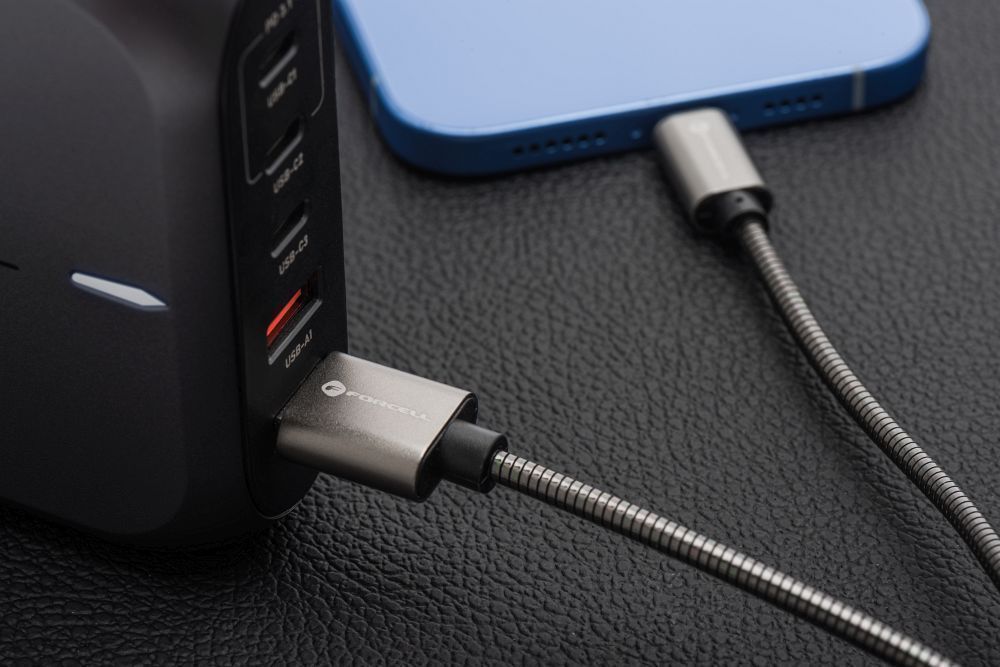 Kabel USB A do Lightning Forcell F-Energy 2,4A 12W Metal 1 m C236