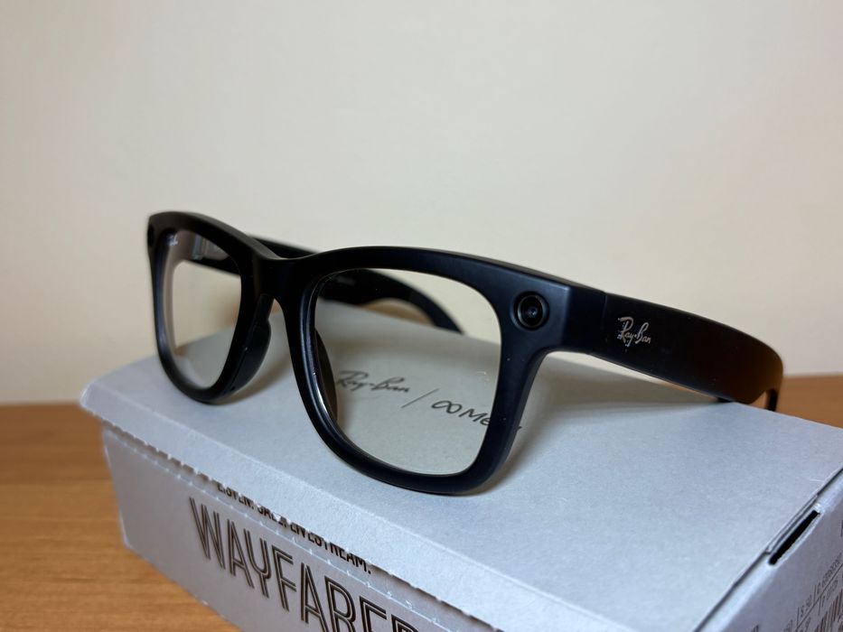 Gen 1 Okulary Ray Ban Meta Wayfarer Matte Black Clear S50