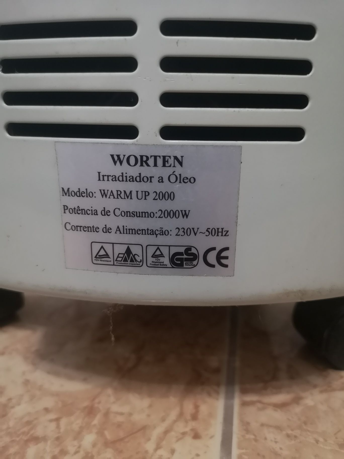 Aquecedores elétricos a óleo de 2000W