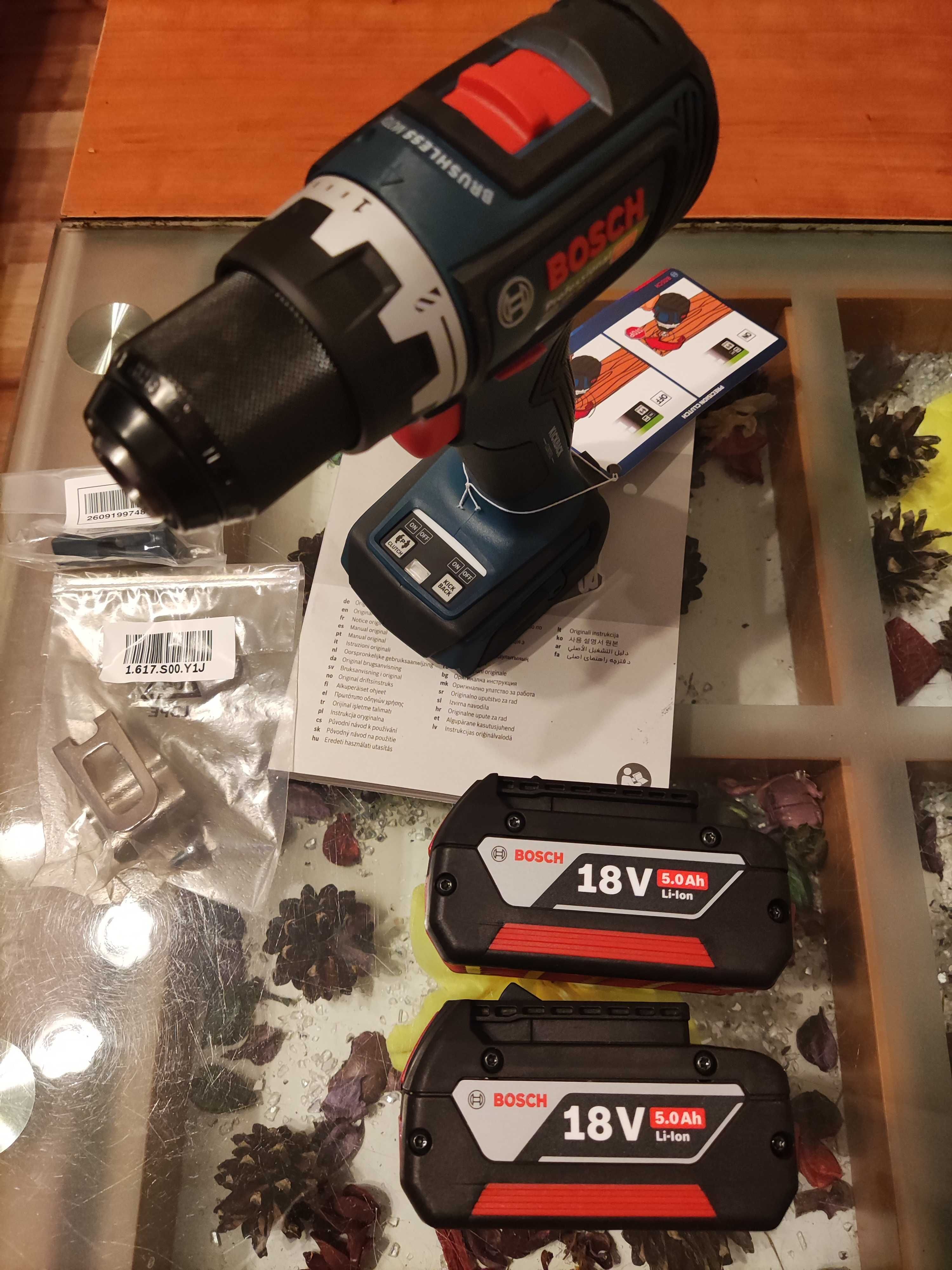 Wkrętarka Bosch GSR 18V-90C+2 akumulatory 5.0Ah