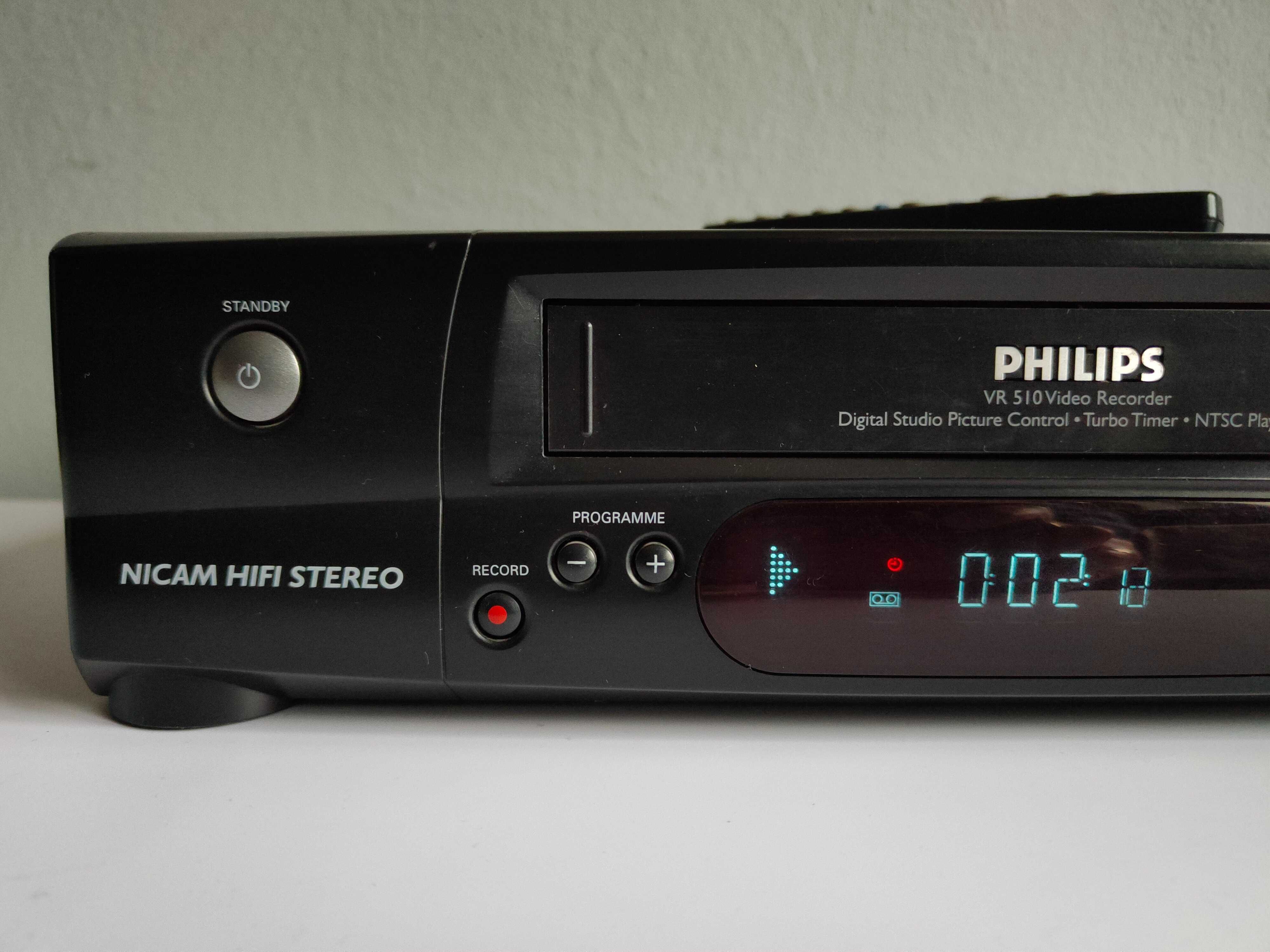 Magnetowid PHILIPS VR 510 z pilotem 6 Head HiFi Stereo uszkodzony