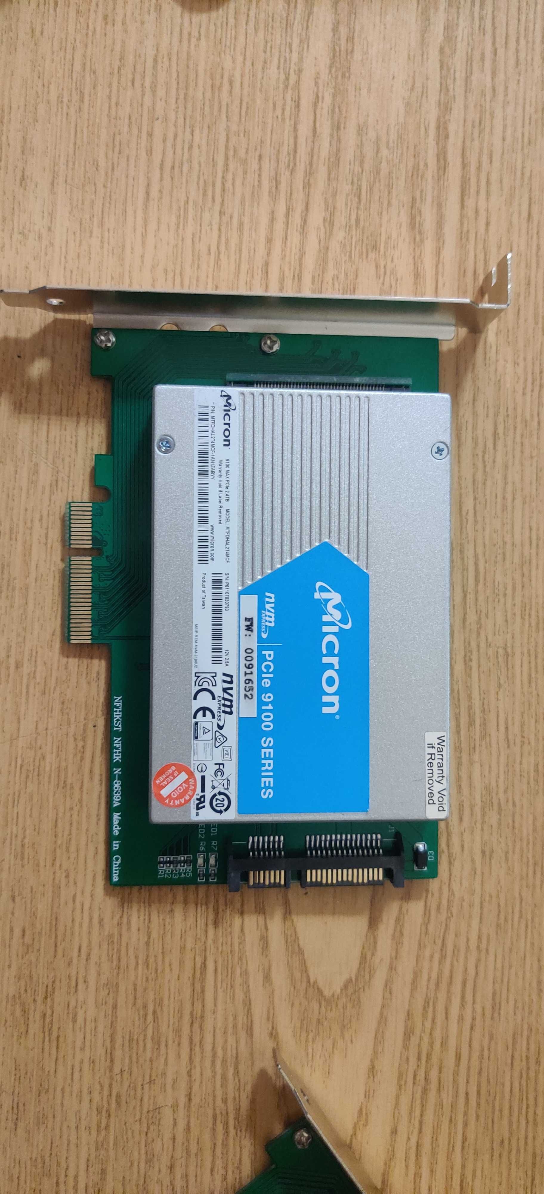 Продам SSD Micron 9100 MAX 2.4tb (U.2/NVME)