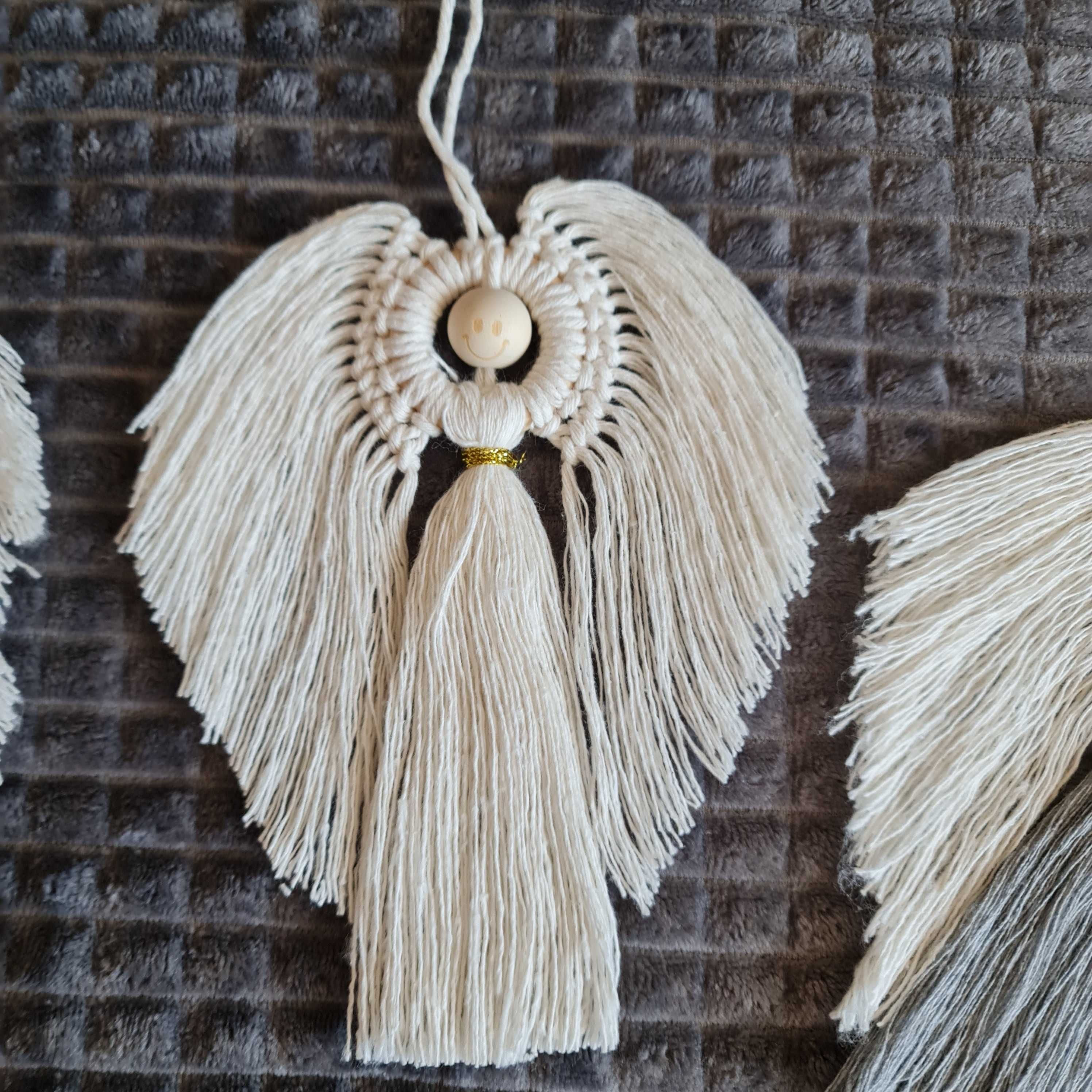 Aniołki z makramy handmade
