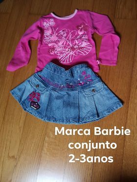 Blusa e Saia Barbie 2/3 anos