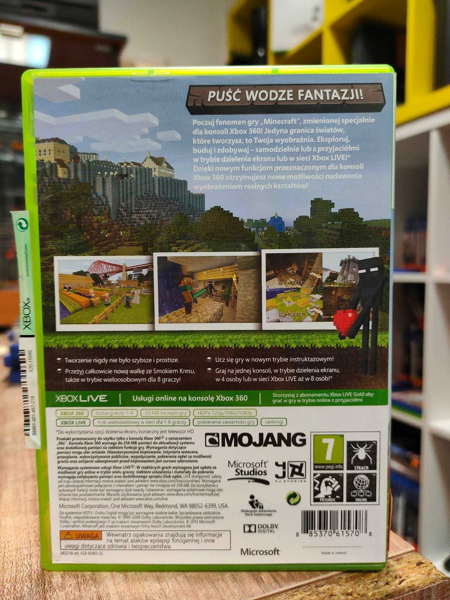 Minecraft XBOX 360, Sklep Wysyłka Wymiana