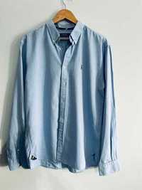 Niebieska koszula błękitna Polo Ralph Lauren slim fit XXL