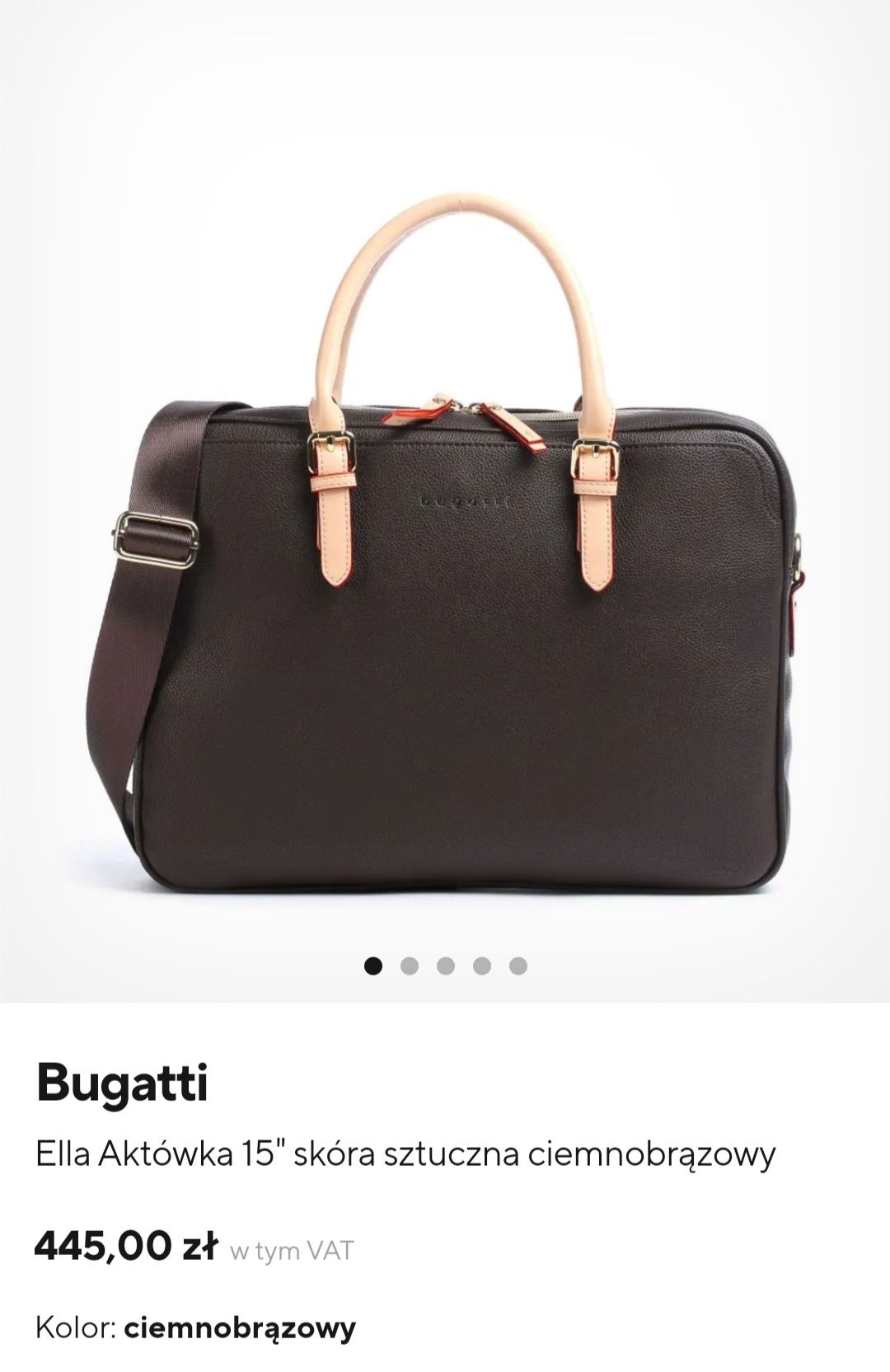 Torba Bugatti aktówka na laptopa Nowa