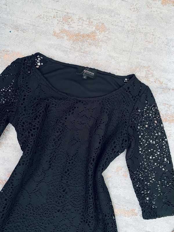 Reserved Koronkowa sukienka czarna prosta r S 36