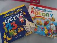 Ksiżeczki dla dzieci z serii Mama Gąska uczy Kolorów i Liczyć
