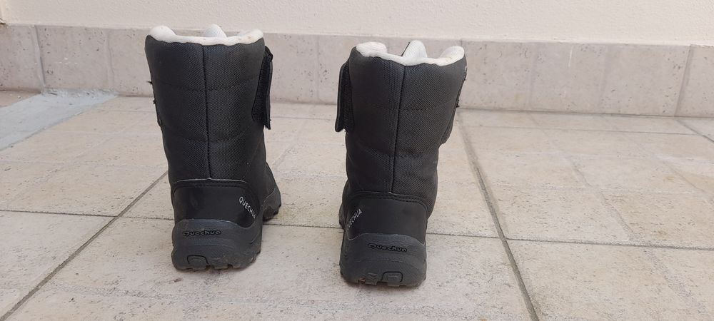 Botas Quentes Impermeáveis Criança SH100 Tira Autoaderente