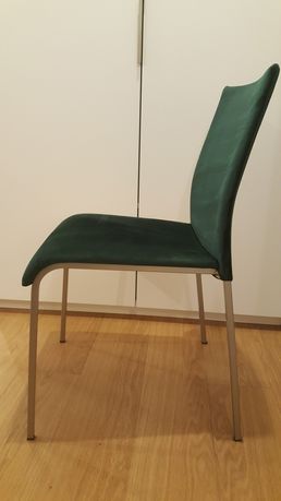 Krzesła calligaris 2szt velvet zieleń butelkowa