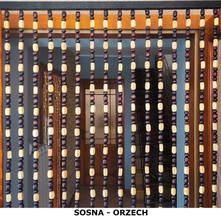 ZASŁONA kotara drewniana KORALIKI DO DRZWI parawan