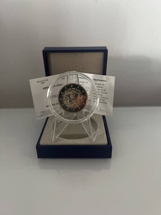 Moeda 2€ Proof UEFa Euro 2016 + Coincard