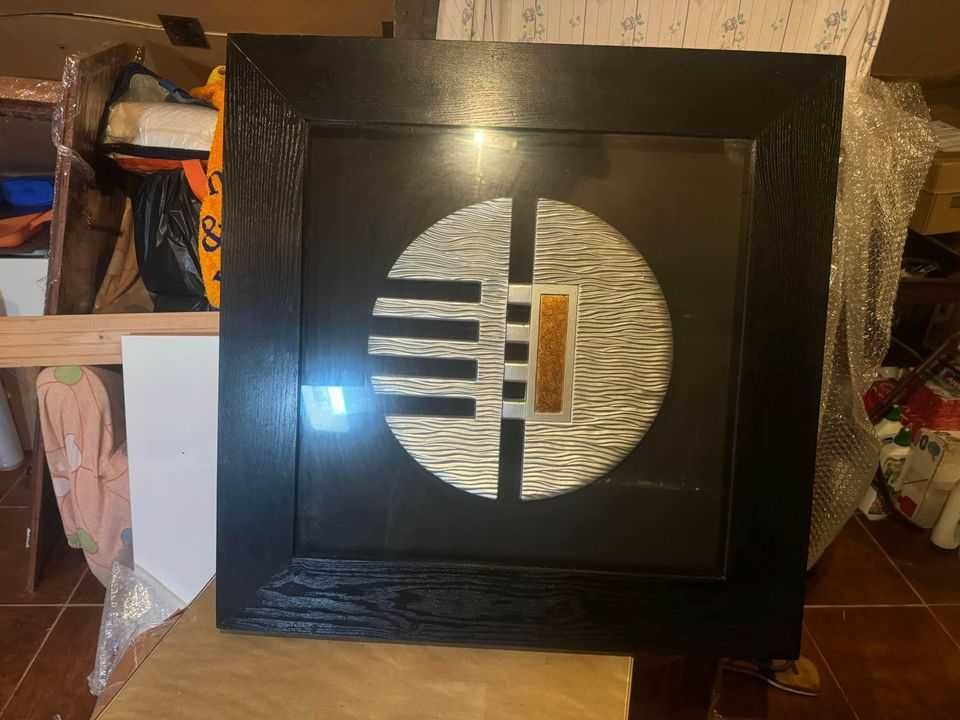 Quadro com moldura madeira maciça