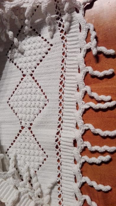 Colcha cama de casal de crochet