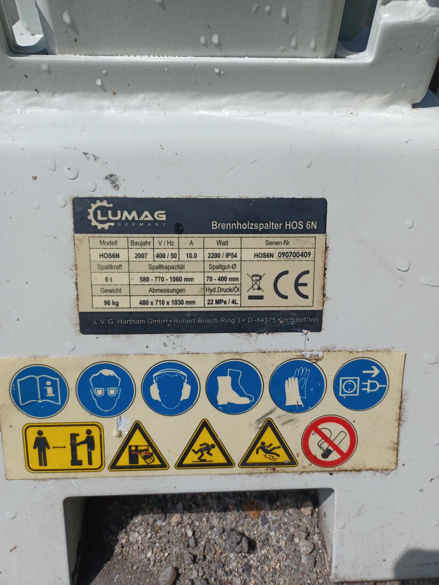 Łuparka do drewna Lumag 6t 400V