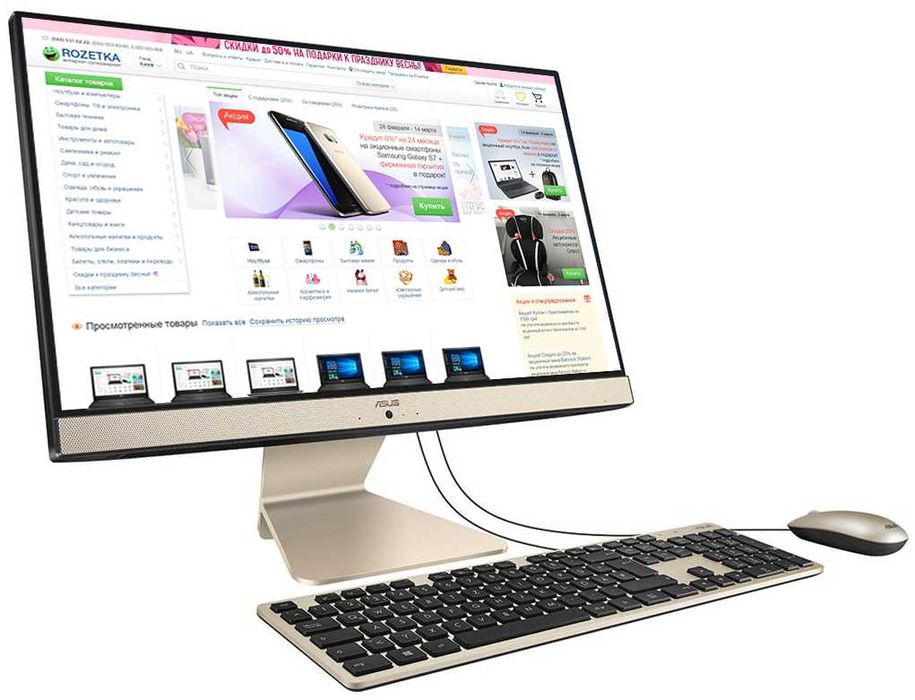 Компьютер Моноблок21.5'' ASUS V222UBK IntelCorei3 SSD128Гб+HDD1Тб 16Ra