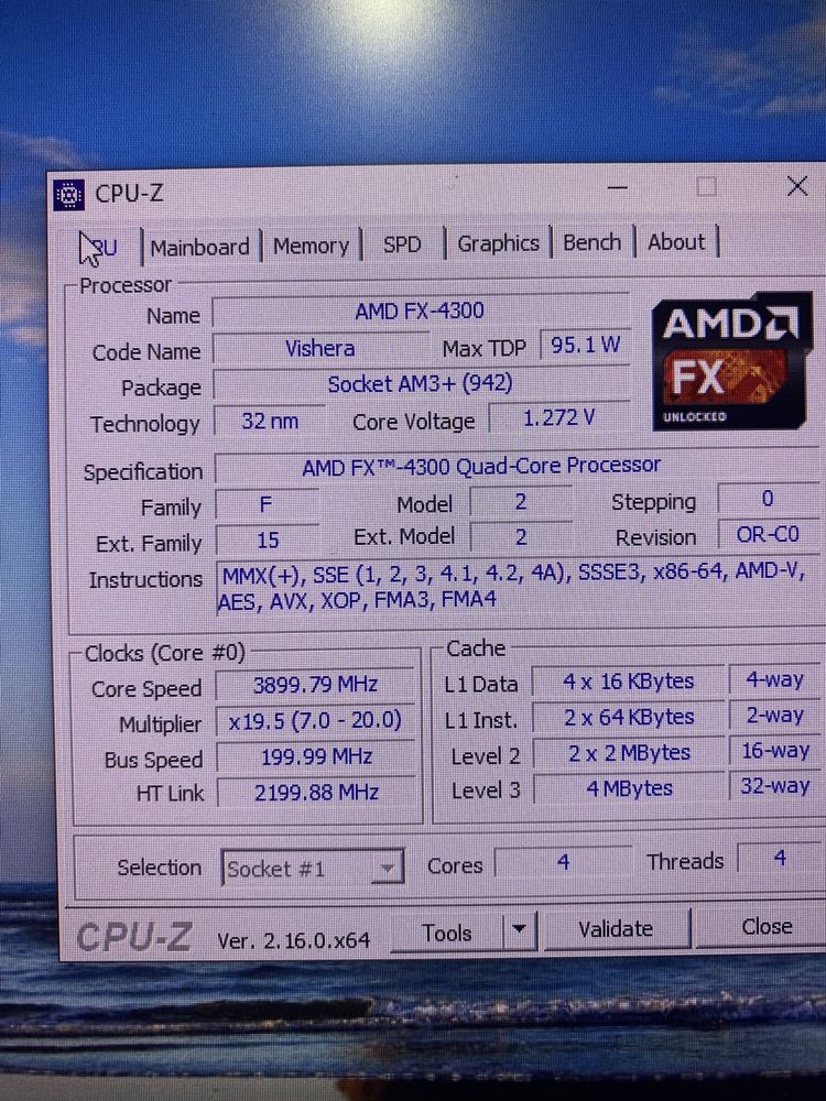 AMD FX-4300 / MSI 760GM-P23 / 8gb ddr3 (4x2) | Комплект для ПК 8гб