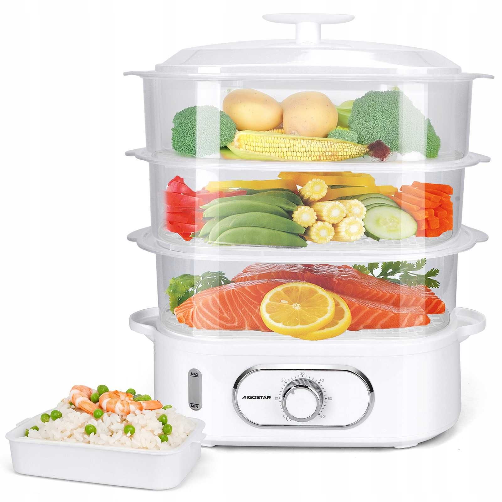 Parowar Aigostar B311N 12 l biały 900 W