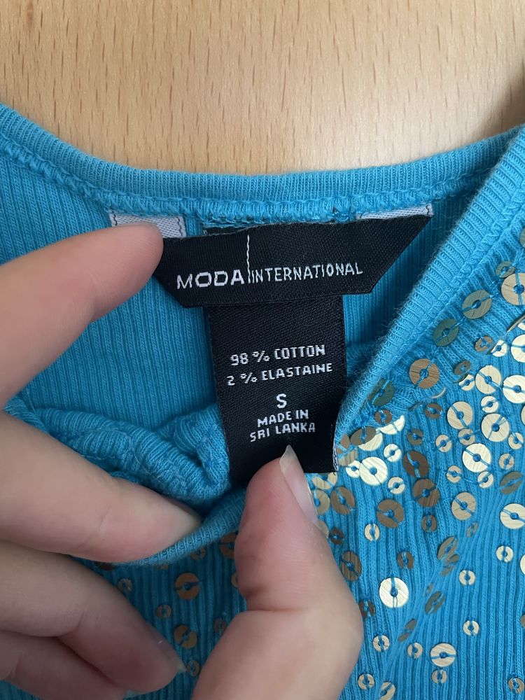 Vestido azul com brilhos S