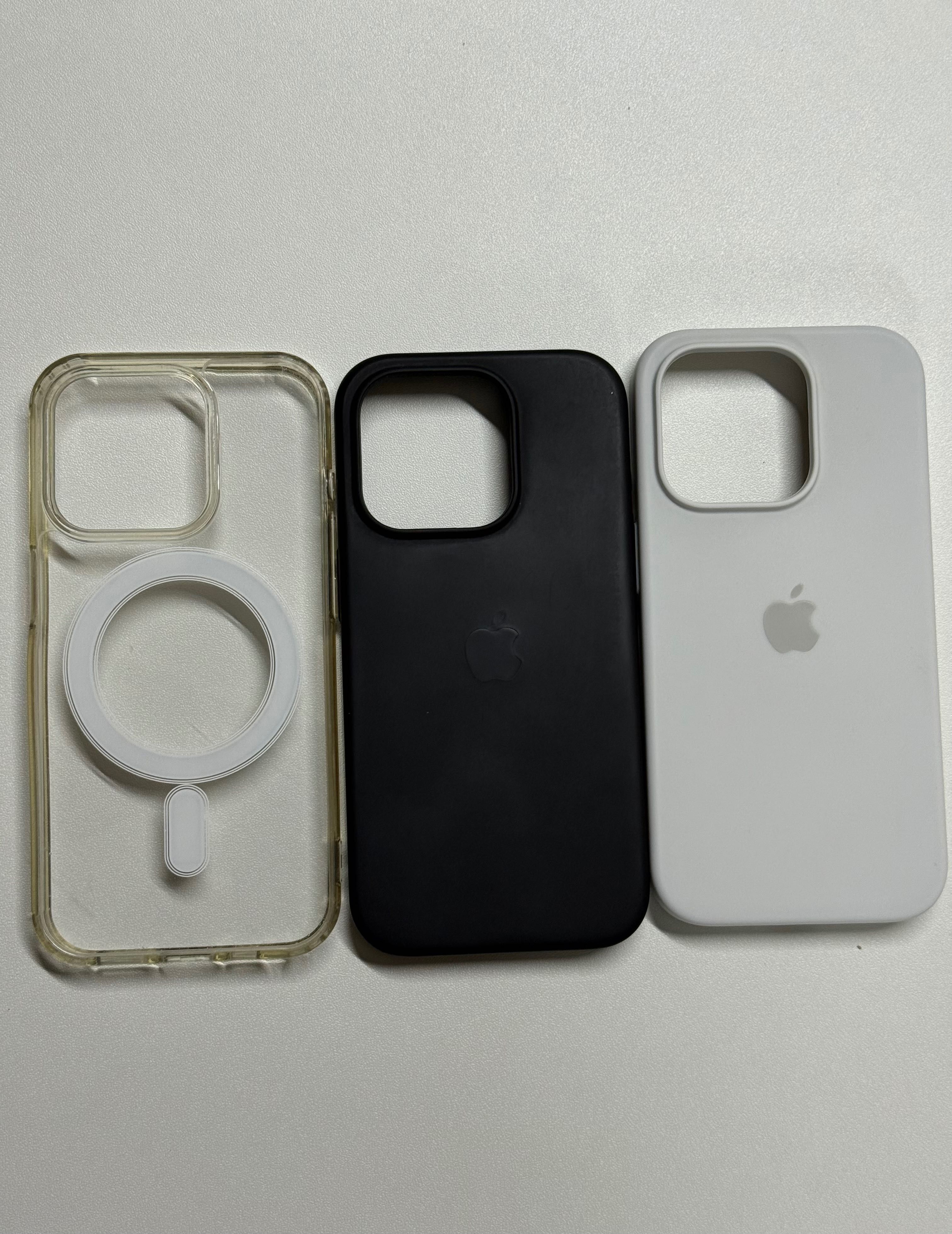 Etui Iphone 15 Pro Czarne Białe Przezroczyste