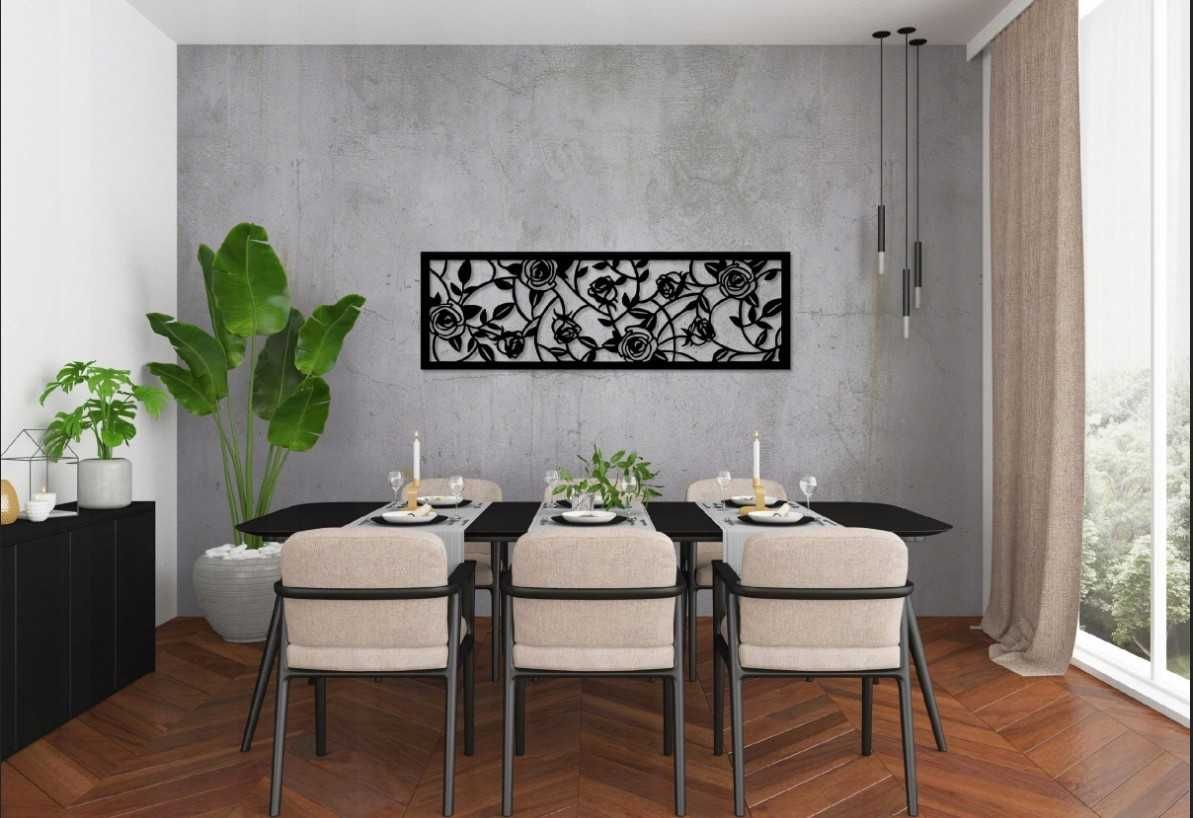 Dekoracja Ścienna Ażurowa Tryptyk Panel Do Salonu Loft