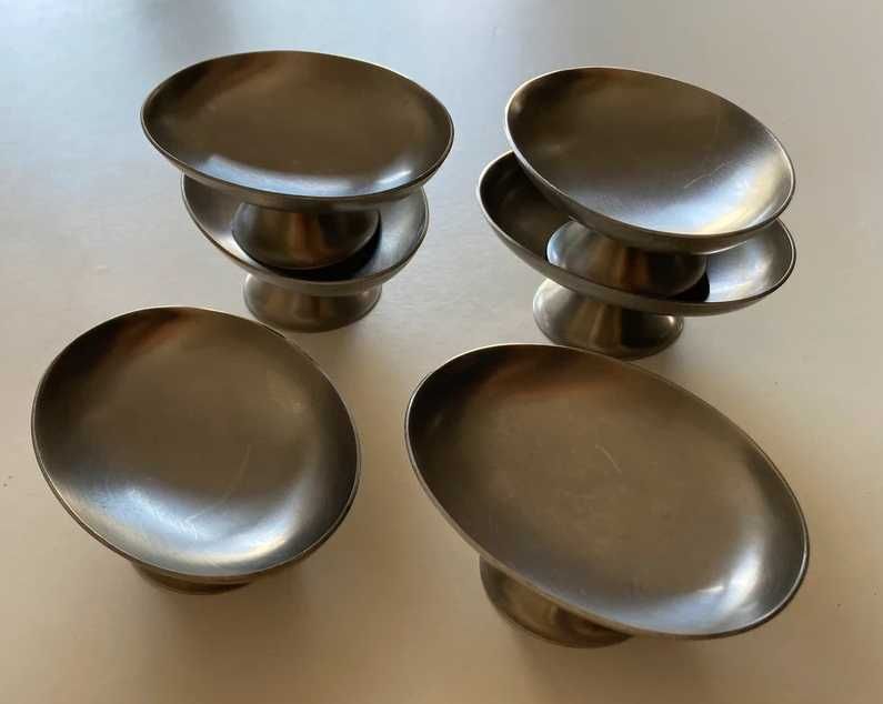 6 taças inox vintage