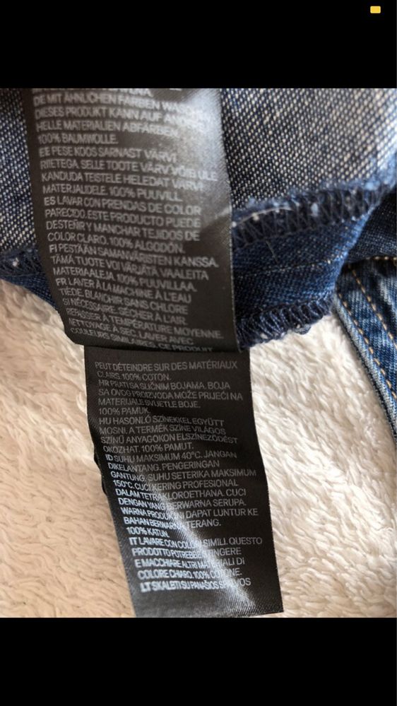 H&M sukienka jeansowa ciemna na szelkach