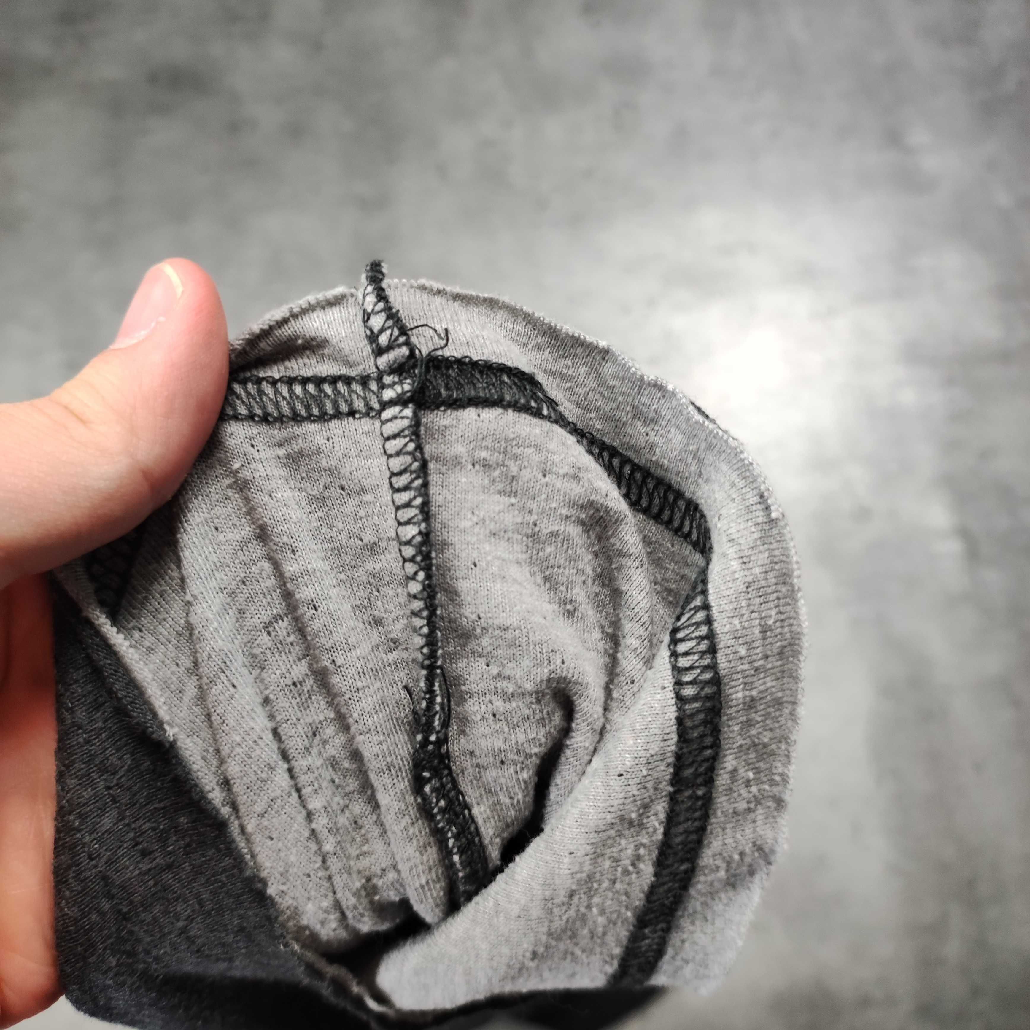 MĘSKA Lekka Bluza z Kapturem Hoodie Ciemno Szara Tommy Hilfiger Haft