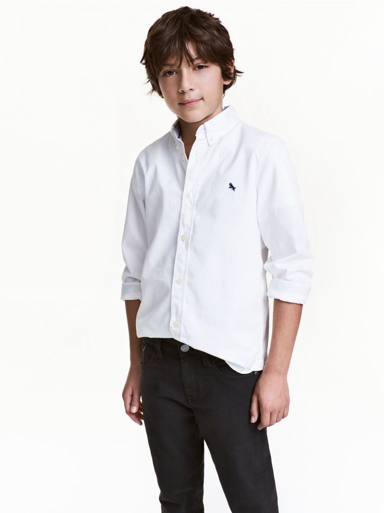 Біла базова сорочка H&M 6-7 років