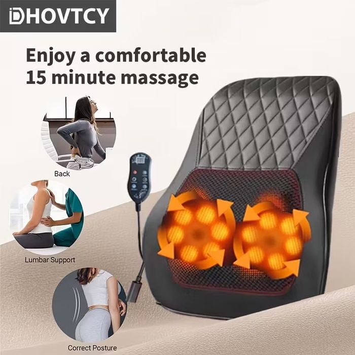 Подушка масажер для шиї, спини та всього тіла на акумуляторі