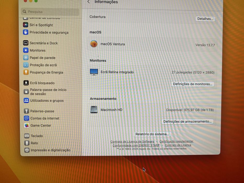 IMac 27” - 2017 c/teclado e rato apple