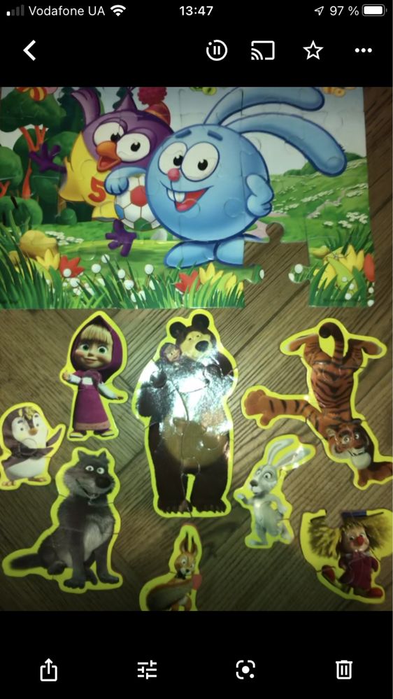 Пазлы игры детские 9 штук