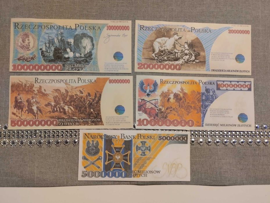 POLSKA 5 banknotów Projekty