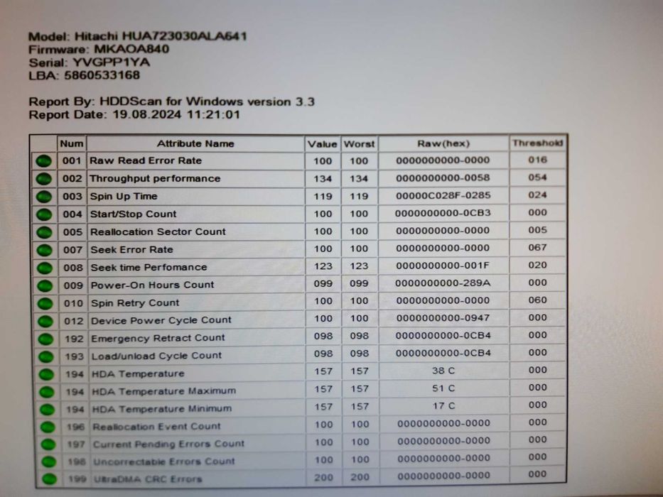 Hitachi 3tb 7200rpm hdd hua723030ala641