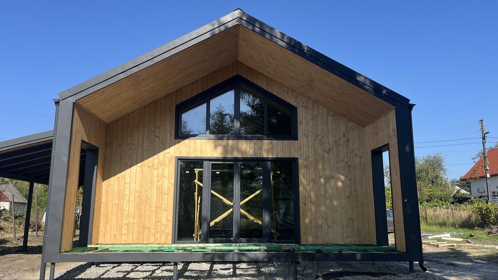 Каркасний будинок 85 м2 «Під Ключ». Барнхаус. 3 комплектації.