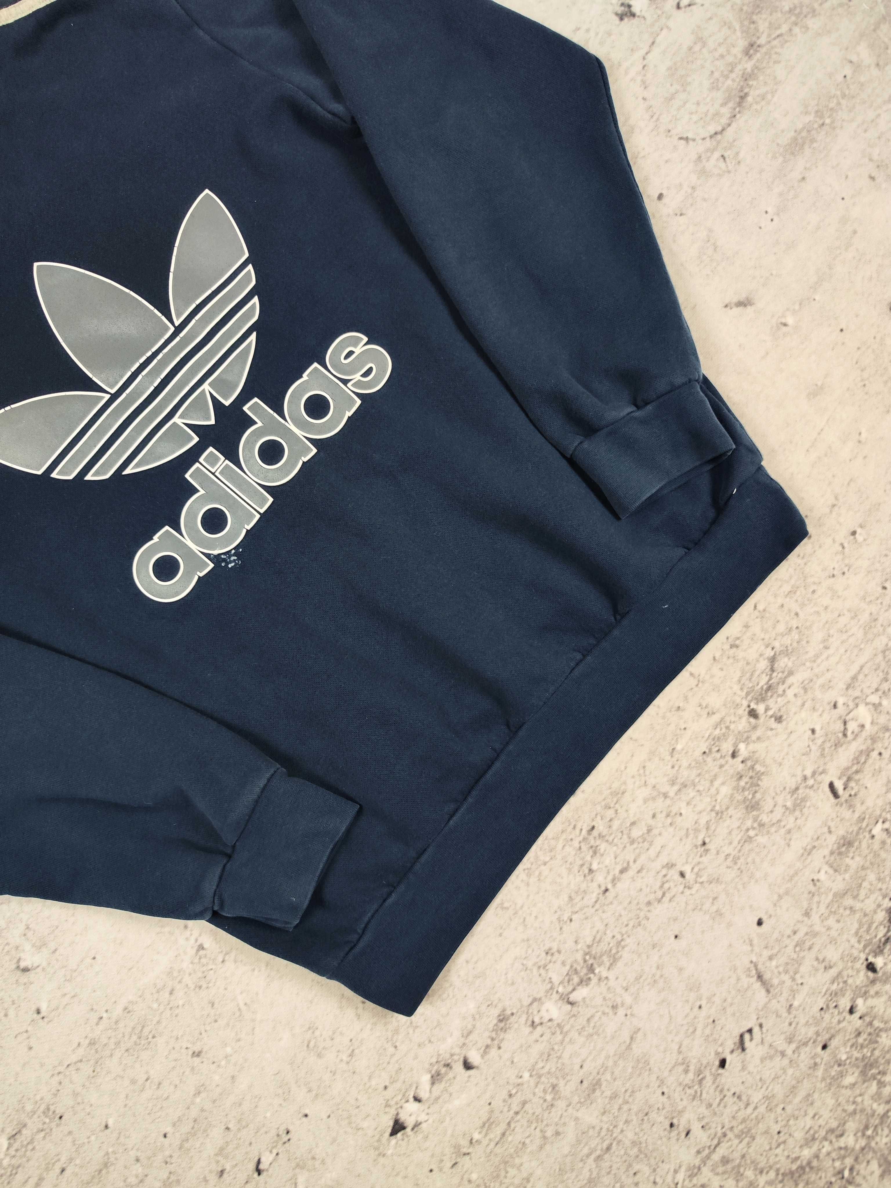 Bluza Adidas męska granatowa logo crewneck r. M