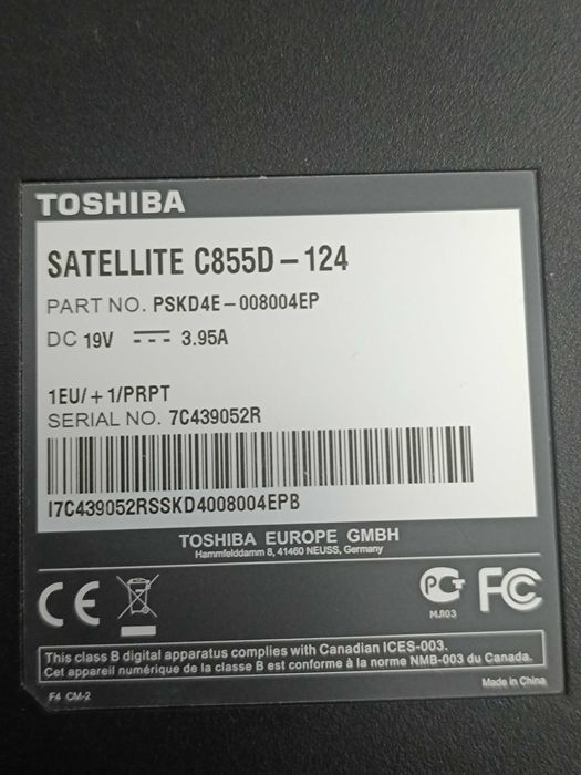 Portátil Toshiba 15,6