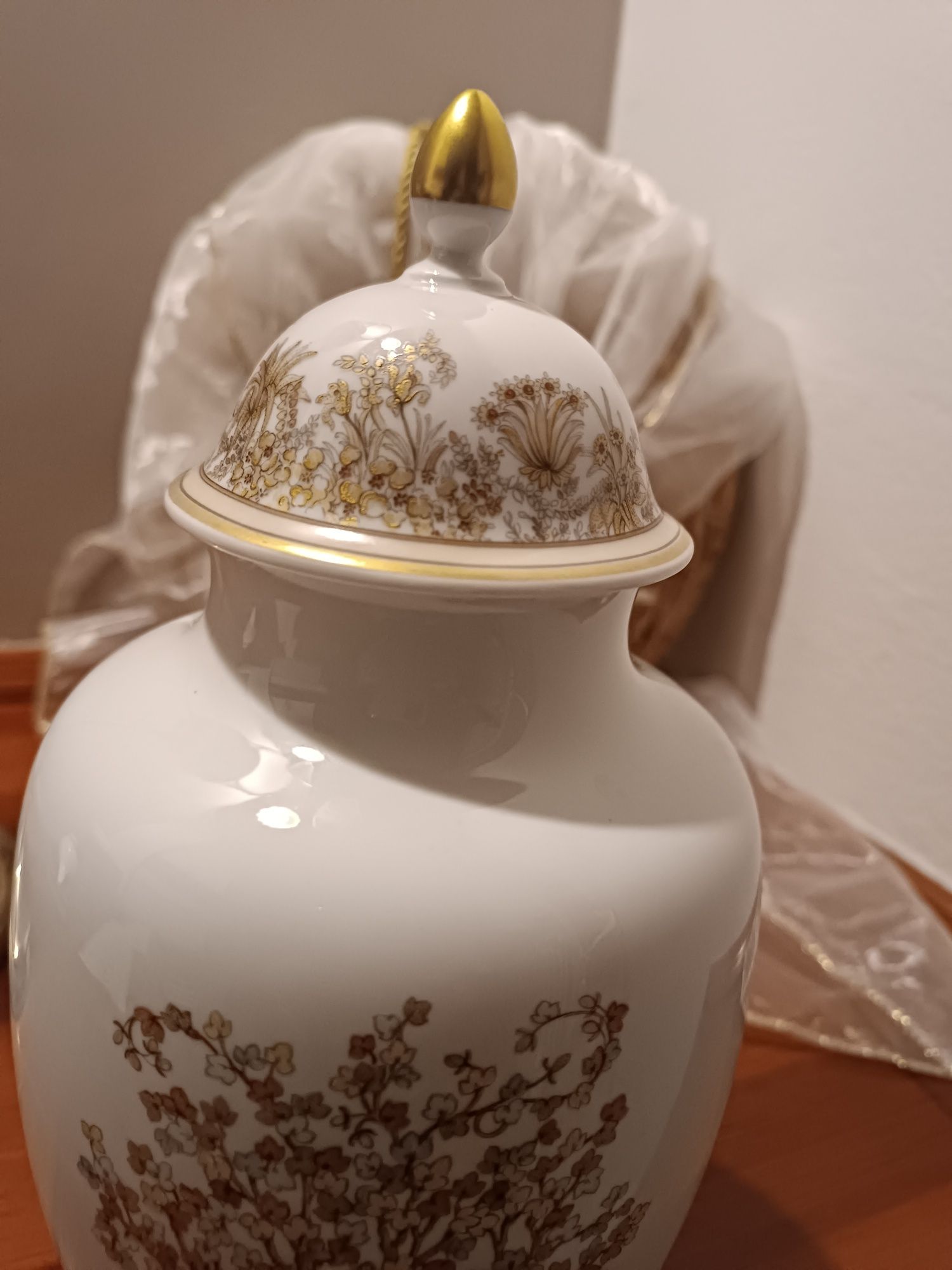Przepiękna klimatyczna duża 28/45 cm amfora Kaiser wazon porcelana