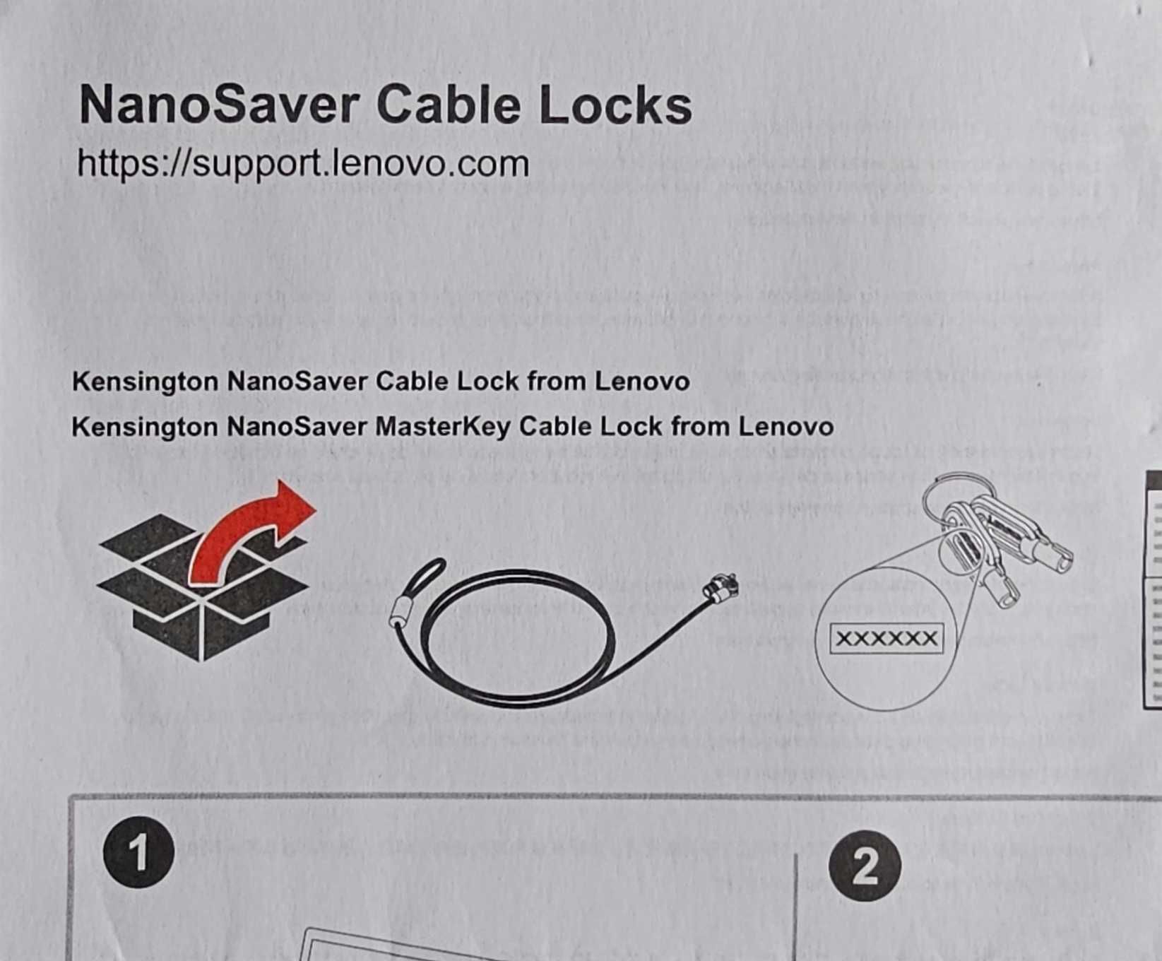 Lenovo Kensington NanoSaver - security cable lock (4XE1L51710)