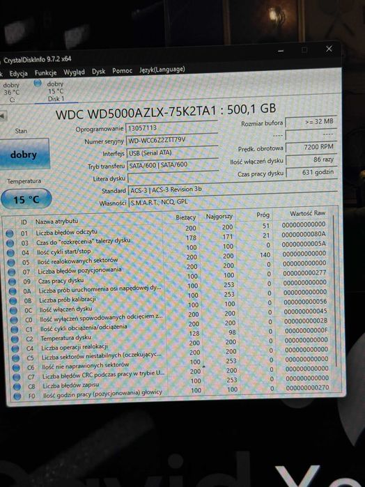 dysk twardy 500gb 3,5 sprawny #u36