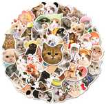 Виниловые наклейки коты мемные стикеры стикерпак котики мемы милые