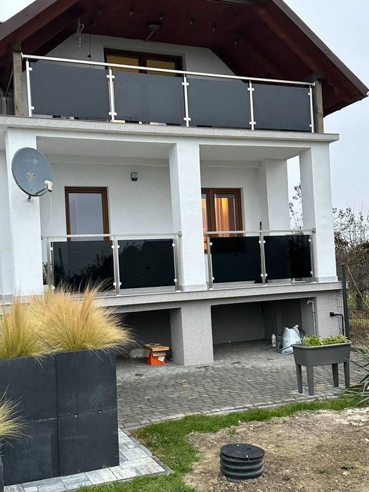 Balustrada nierdzewna, szklana