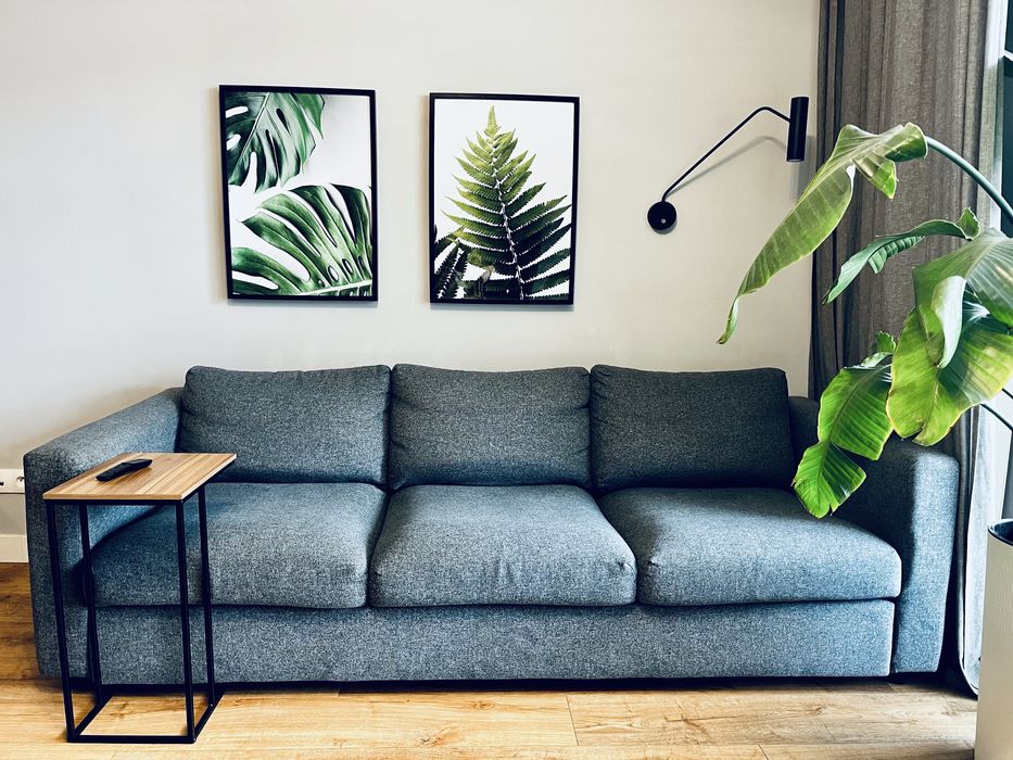 Sofa IKEA Vimle 3-osobowa, Gunnared średnioszary szara SUPER STAN