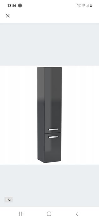Szafka wisząca słupek Vika antracyt szer 30 cm wys. 150 cm